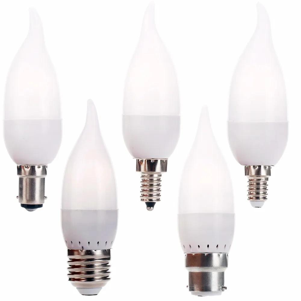

3W LED Bulb Lamp E12 E26 E27 E14 B22 B15 Flame Chandelier Candle Light 2835 SMD AC 220V 110V Led Corn Lights Home Decor