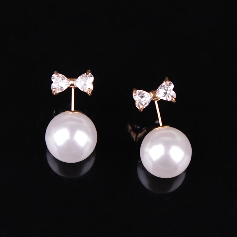 Fashion Pearl Brooch Collar Cuffs Mini crystal Pin Female Bow brooch for clothing decoration | Украшения и аксессуары