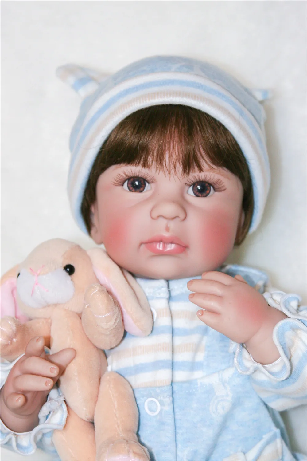 41cm real full silicone reborn baby dolls brown eyes soft body with dog plush doll gift bebe reborn bonecas toys for children
41cm real full silicone reborn baby dolls brown eyes soft body with dog plush doll gift bebe reborn bonecas toys for children