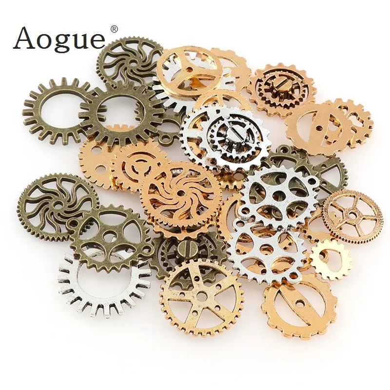 50g Mixed Random Metal Gear Charms Wheel Antique Bronze Steampunk Movement Retro DIY Gear Pendants Jewelry Accessories
50g Mixed Random Metal Gear Charms Wheel Antique Bronze Steampunk Movement Retro DIY Gear Pendants Jewelry Accessories
