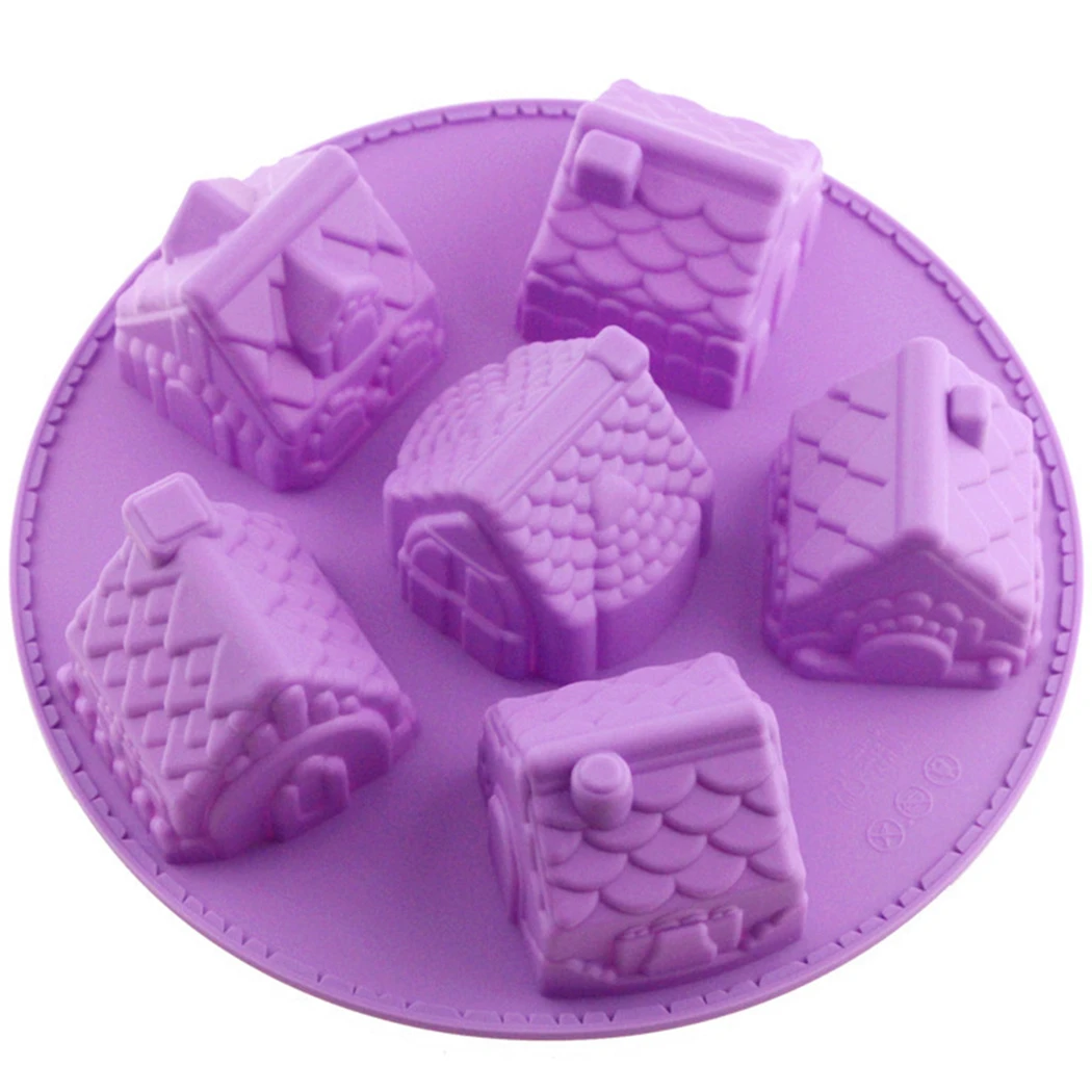 6 Small House Cake Mold Silicone Christmas Chiffon Cake Mold DIY Fondant Houses Baking Mould Random Color
6 Small House Cake Mold Silicone Christmas Chiffon Cake Mold DIY Fondant Houses Baking Mould Random Color