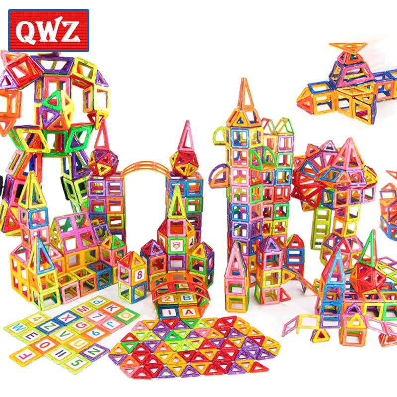QWZ 400 шт Мини магнитные блоки модели Brinquedos строительные игрушки дизайнерские