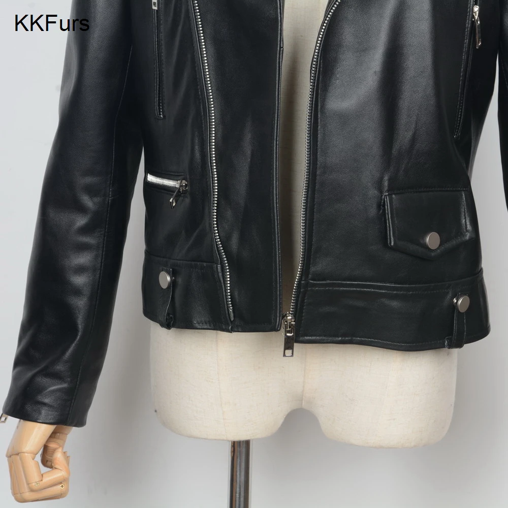 JKKFURS 2021 Fashion Style Popular Crop Jackets Women Genuine Leather Coats Pocket Ladies Fashion Spring Autumn Winter S5001
JKKFURS 2021 Fashion Style Popular Crop Jackets Women Genuine Leather Coats Pocket Ladies Fashion Spring Autumn Winter S5001