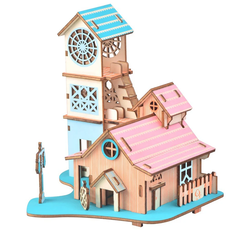 DIY Laser Cutting 3D riverside villa Wooden Puzzles Learning Educational Toy Game Assembly Toys for Children Jigsaw Kids Toys
DIY Laser Cutting 3D riverside villa Wooden Puzzles Learning Educational Toy Game Assembly Toys for Children Jigsaw Kids Toys