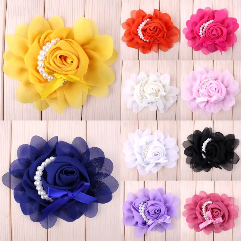 (5pcs/lot) 10 Colors New Stock Chiffon Rose Pearl Flower For Infant Children Hair Accessories Candy Color Flower For Hair Band
(5pcs/lot) 10 Colors New Stock Chiffon Rose Pearl Flower For Infant Children Hair Accessories Candy Color Flower For Hair Band