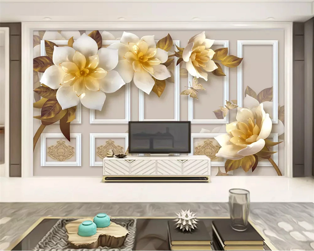 beibehang Customized modern classic wallpaper stereo embossed rose stereo European jewelry TV background wall papers home decor
beibehang Customized modern classic wallpaper stereo embossed rose stereo European jewelry TV background wall papers home decor