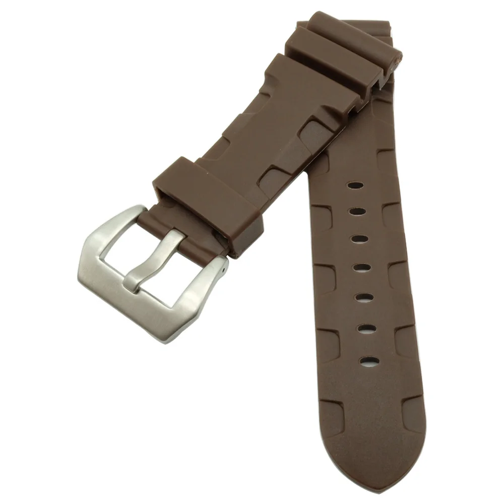 Silicone Rubber watchband 24mm 26mm sport watch strap black brown color wristband bracelet waterproof accessories belt for PAM
Silicone Rubber watchband 24mm 26mm sport watch strap black brown color wristband bracelet waterproof accessories belt for PAM