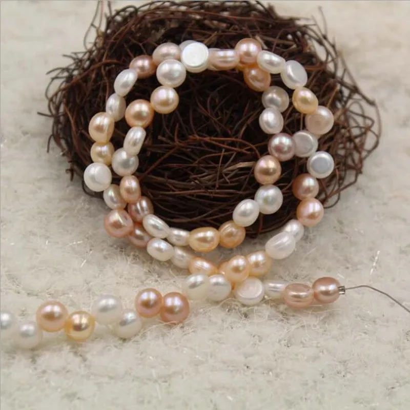 7-8 мм 60 шт. бусины для бусин 100% AAA из натурального пресноводного жемчуга, ожерелье, подвески, ювелирные изделия из бисера
7-8 мм 60 шт. бусины для бусин 100% AAA из натурального пресноводного жемчуга, ожерелье, подвески, ювелирные изделия из бисера