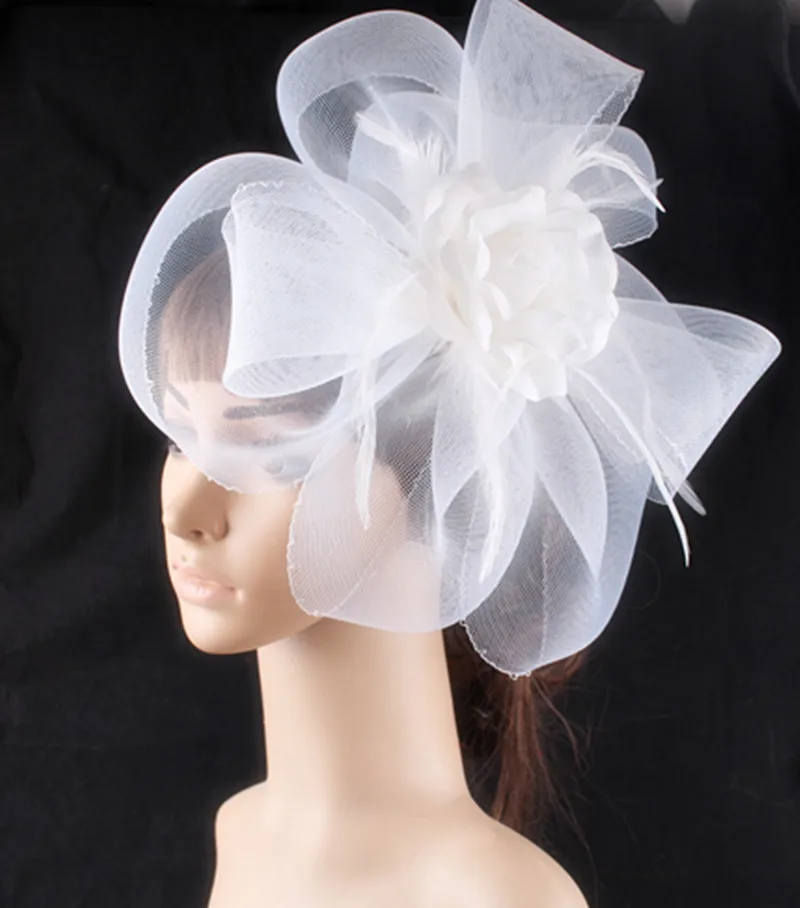 White Wedding Church Hats Silk Flower Feather Decor Party Hair Acessories Crinoline Big Derby Fascinators Hat Millinery Headwear
White Wedding Church Hats Silk Flower Feather Decor Party Hair Acessories Crinoline Big Derby Fascinators Hat Millinery Headwear
