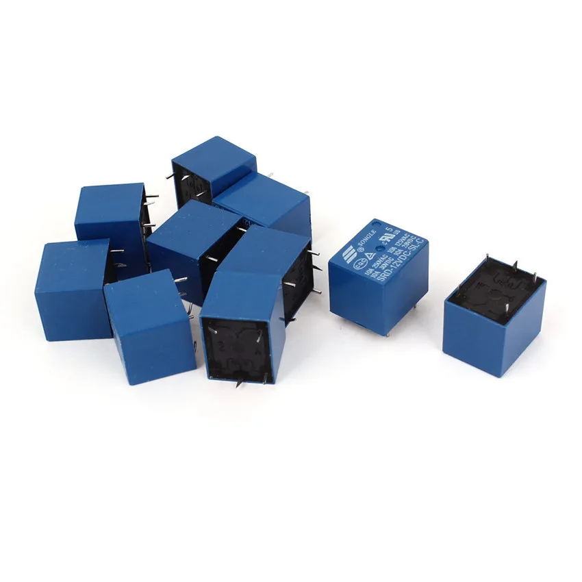 100x SRD 12VDC SL C 1NO 1NC 5 Pins катушка реле питания Синий DC 12V SPDT|relay 40a|relay powerpower relay 12v |