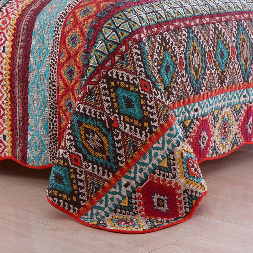 Bohemia Quality Cotton Bedspread Quilt Set 3pcs Quilted Coverlet Quilts Bed Covers Pillowcase King Queen Size bedding Blanket
Bohemia Quality Cotton Bedspread Quilt Set 3pcs Quilted Coverlet Quilts Bed Covers Pillowcase King Queen Size bedding Blanket