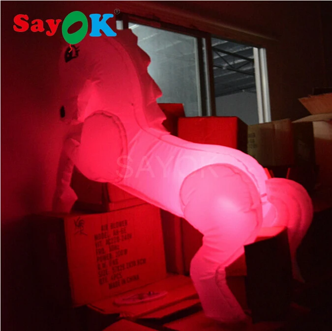 Надувная лошадка Sayok животная модель со светодиодной подсветкой надувная для