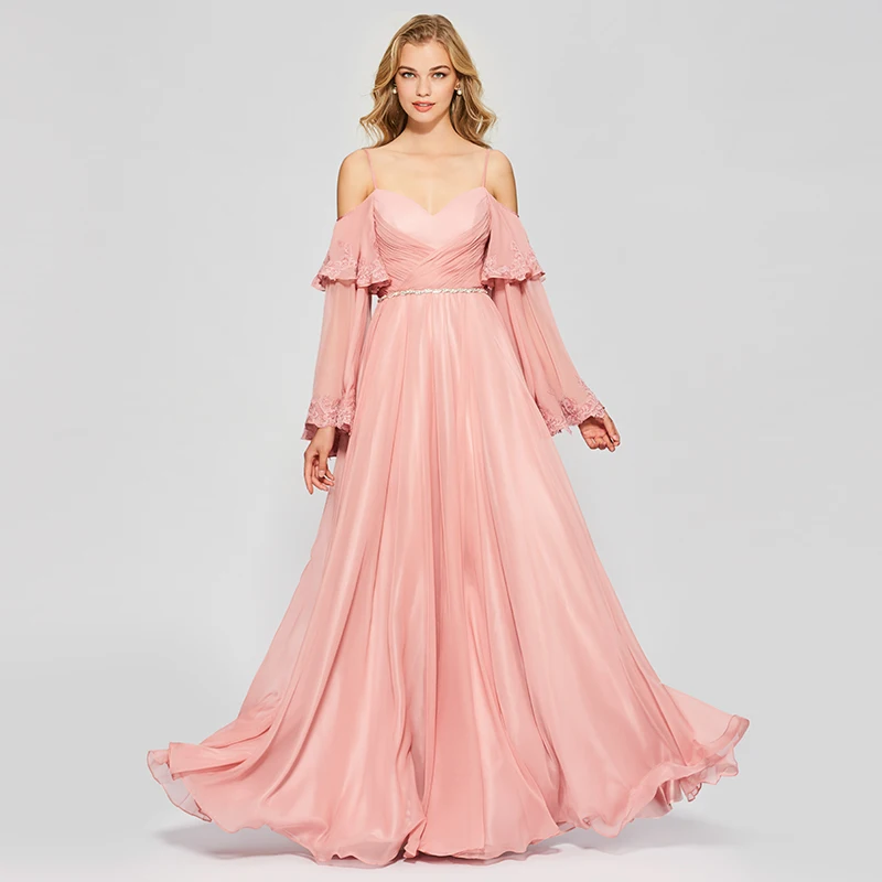 Tanpell long prom dresses bright dark pink full sleeves floor length a line dress women spaghetti straps party custom prom gown
Tanpell long prom dresses bright dark pink full sleeves floor length a line dress women spaghetti straps party custom prom gown