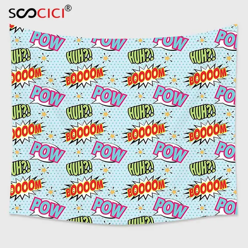 Настенный Гобелен SCOCICI Cutom, декор поп-арт ретро 50-60-х годов, изображение с баллончиками, цитаты, детский синий абстрактный фон в горошек
Настенный Гобелен SCOCICI Cutom, декор поп-арт ретро 50-60-х годов, изображение с баллончиками, цитаты, детский синий абстрактный фон в горошек