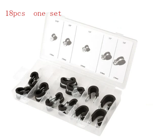 Free shipping Pipe Clamp 18pcs/lot Galvanized iron Rubber Lined P Clips Cable Mounting Hose Pipe Clamp Mikalor
Free shipping Pipe Clamp 18pcs/lot Galvanized iron Rubber Lined P Clips Cable Mounting Hose Pipe Clamp Mikalor