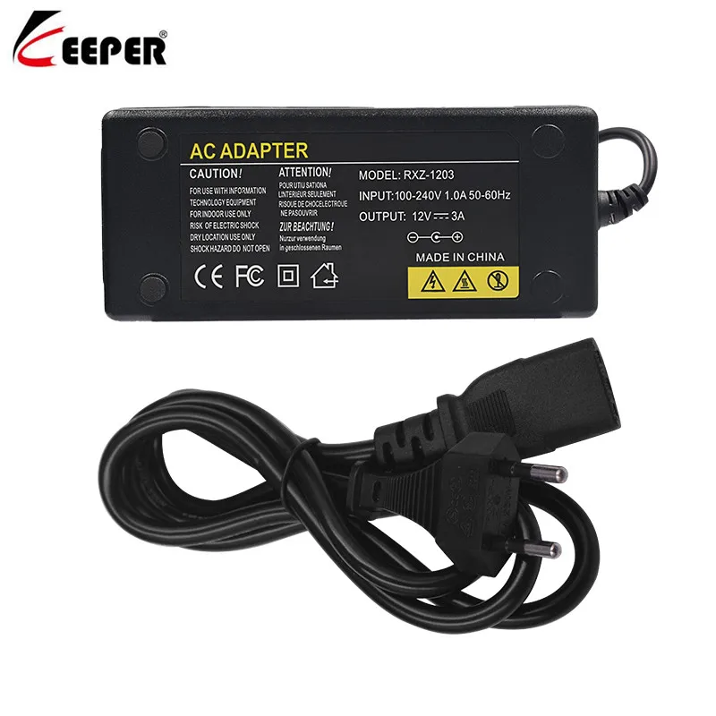 Keeper EU Plug 12V3A AC 100 V-240 V адаптер питания DC 12V3A источник питания для CCTV AHD камеры ip-камеры DVR NVR 5,5 мм x 2,1-2,5 мм
Keeper EU Plug 12V3A AC 100 V-240 V адаптер питания DC 12V3A источник питания для CCTV AHD камеры ip-камеры DVR NVR 5,5 мм x 2,1-2,5 мм