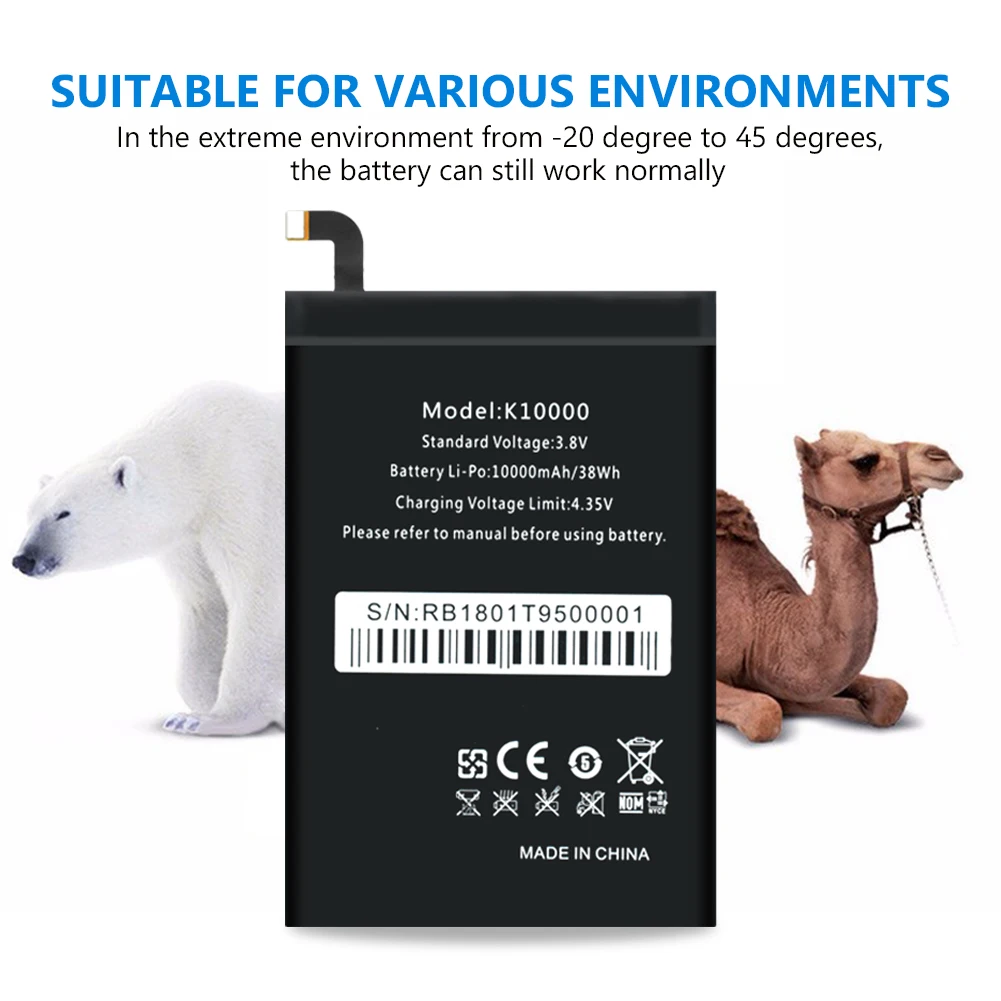 High Quality 10000mAh 3.8V Lithium Polymer Mobile Phone Battery For Oukitel K10000 Mobile Phone Batteries Free Tools
High Quality 10000mAh 3.8V Lithium Polymer Mobile Phone Battery For Oukitel K10000 Mobile Phone Batteries Free Tools