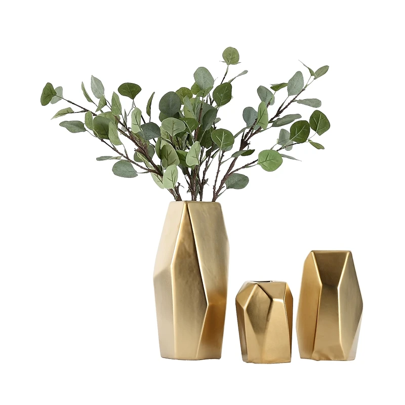 Gold Geometric Flower Vase Centerpiece Vases Home Decor Big Vase For Living Room
Gold Geometric Flower Vase Centerpiece Vases Home Decor Big Vase For Living Room