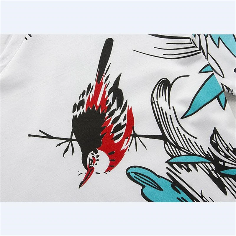 Chinese style bird pattern beautiful printing fashion short sleeve t shirt Summer 2018 quality cotton boutique t shirt men M-4XL
Chinese style bird pattern beautiful printing fashion short sleeve t shirt Summer 2018 quality cotton boutique t shirt men M-4XL
