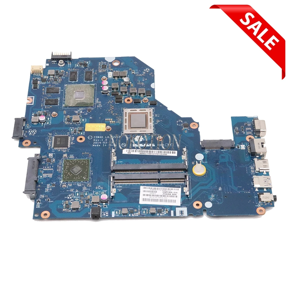 NOKOTION для Acer aspire E5-551G ПК материнская плата Z5WAK E5-551 REV 1,0 NBMLE11003 NB.MLE11.003 R7 M265 GPU
NOKOTION для Acer aspire E5-551G ПК материнская плата Z5WAK E5-551 REV 1,0 NBMLE11003 NB.MLE11.003 R7 M265 GPU