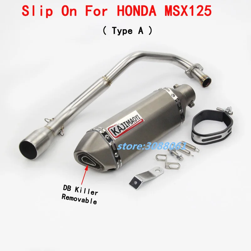 Full Exhaust System For MSX 125 Motorcycle Exhaust Muffler KAJIMAOYI With DB Killer Connect Pipe For HONDA MSX125 Mid Link Pipe
Full Exhaust System For MSX 125 Motorcycle Exhaust Muffler KAJIMAOYI With DB Killer Connect Pipe For HONDA MSX125 Mid Link Pipe