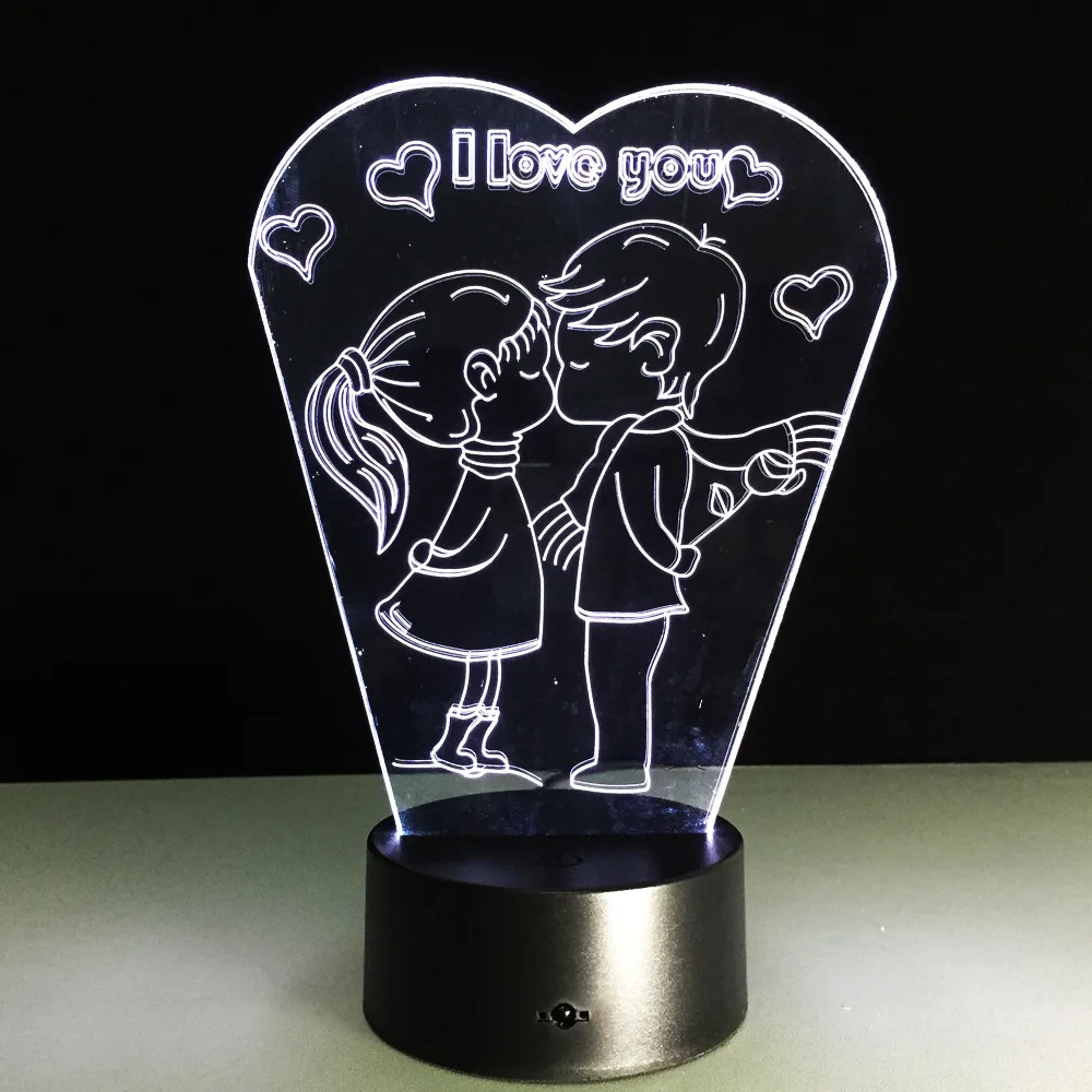 3D Visual Bulb Optical Illusion Colorful LED Table Lamp Touch Romantic Light I Love You Heart Wedding Party Decor Lover Gift
3D Visual Bulb Optical Illusion Colorful LED Table Lamp Touch Romantic Light I Love You Heart Wedding Party Decor Lover Gift