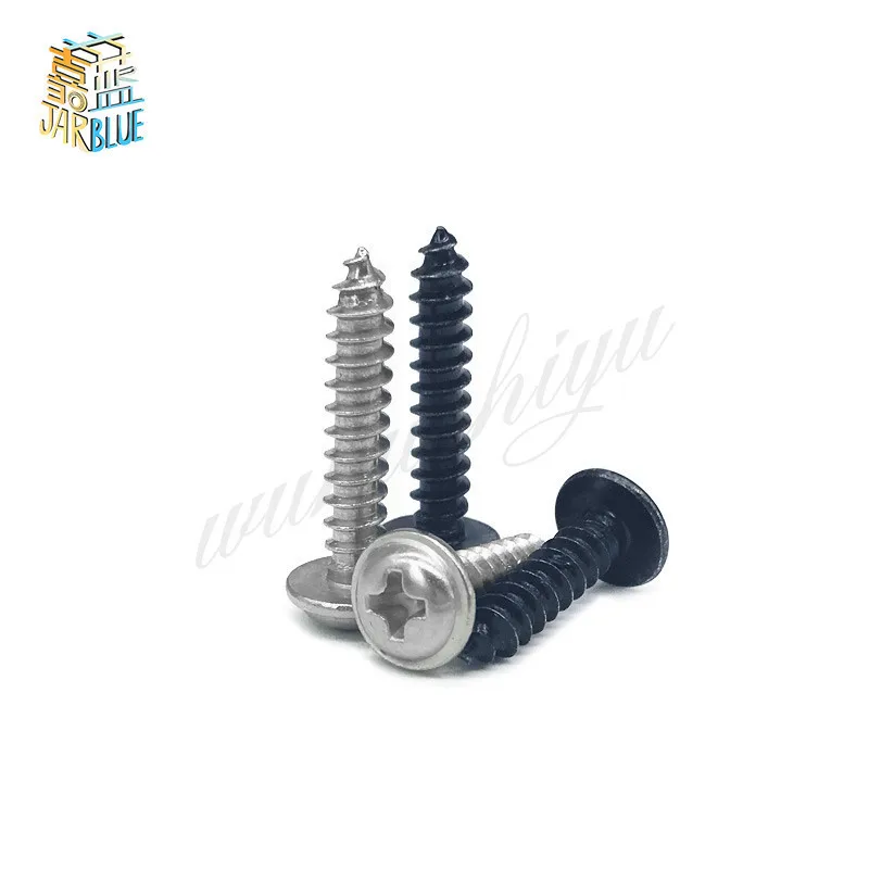 GB/T 100PCS/LOT Round head carbon steel PWA screws self-tapping screws black white with Padded M3 M4 screws
GB/T 100PCS/LOT Round head carbon steel PWA screws self-tapping screws black white with Padded M3 M4 screws