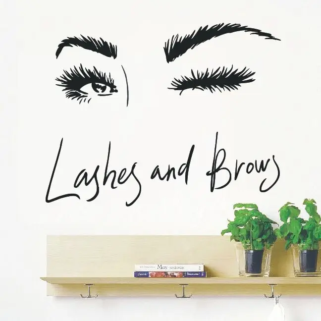 Vinyl Wall Decal Lashes And Brows Wall Sticker Beauty Salon Decoration New Design Beautiful Girl Eyes Wink Wall Art Mural AY967
Vinyl Wall Decal Lashes And Brows Wall Sticker Beauty Salon Decoration New Design Beautiful Girl Eyes Wink Wall Art Mural AY967