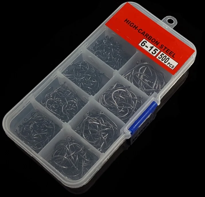 High carbon steel ring handle hooks for special fishing 500 pcs per box total 10 boxs 5000 pcs
High carbon steel ring handle hooks for special fishing 500 pcs per box total 10 boxs 5000 pcs