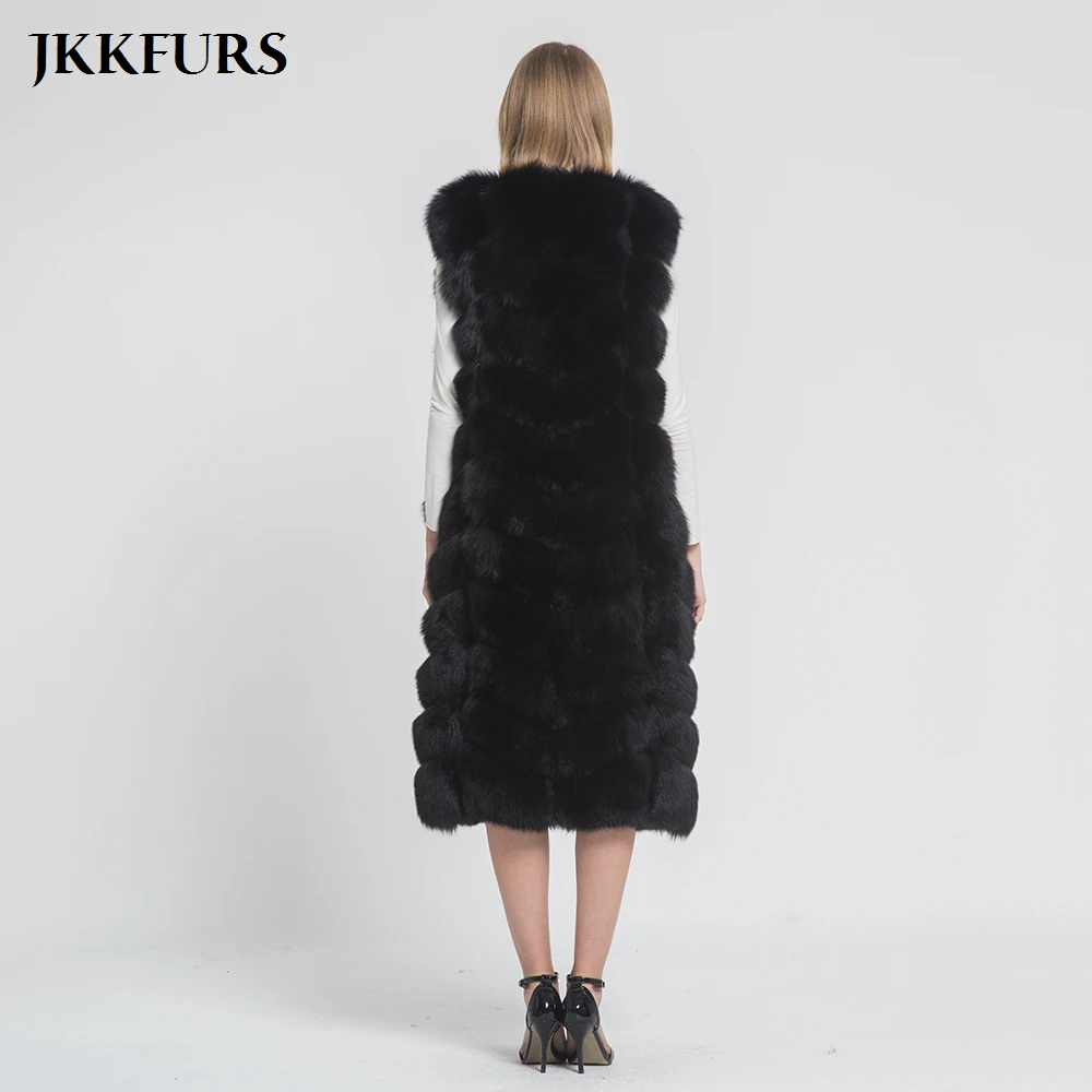 New Women's Real Fox Fur Vest Long Gilet Natural Fur Fashion X-Long Style Genuine Fur Winter Thick Warm Waistcoat Coats S7367
New Women's Real Fox Fur Vest Long Gilet Natural Fur Fashion X-Long Style Genuine Fur Winter Thick Warm Waistcoat Coats S7367