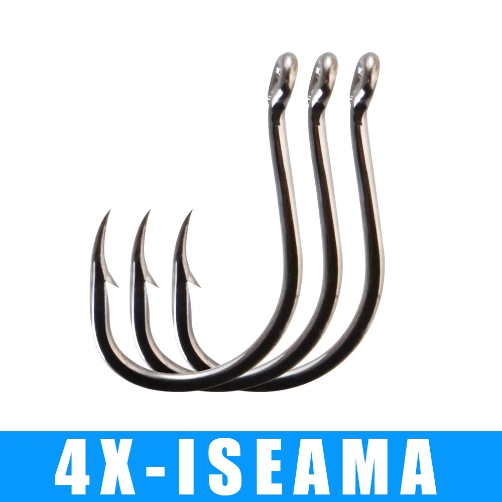 3packs 21-30pcs High Carbon Steel ISEAMA Fishing Hooks With Eye 1#-12# Ringed Barbed Single Carp Hook Set Fishhooks 
3packs 21-30pcs High Carbon Steel ISEAMA Fishing Hooks With Eye 1#-12# Ringed Barbed Single Carp Hook Set Fishhooks