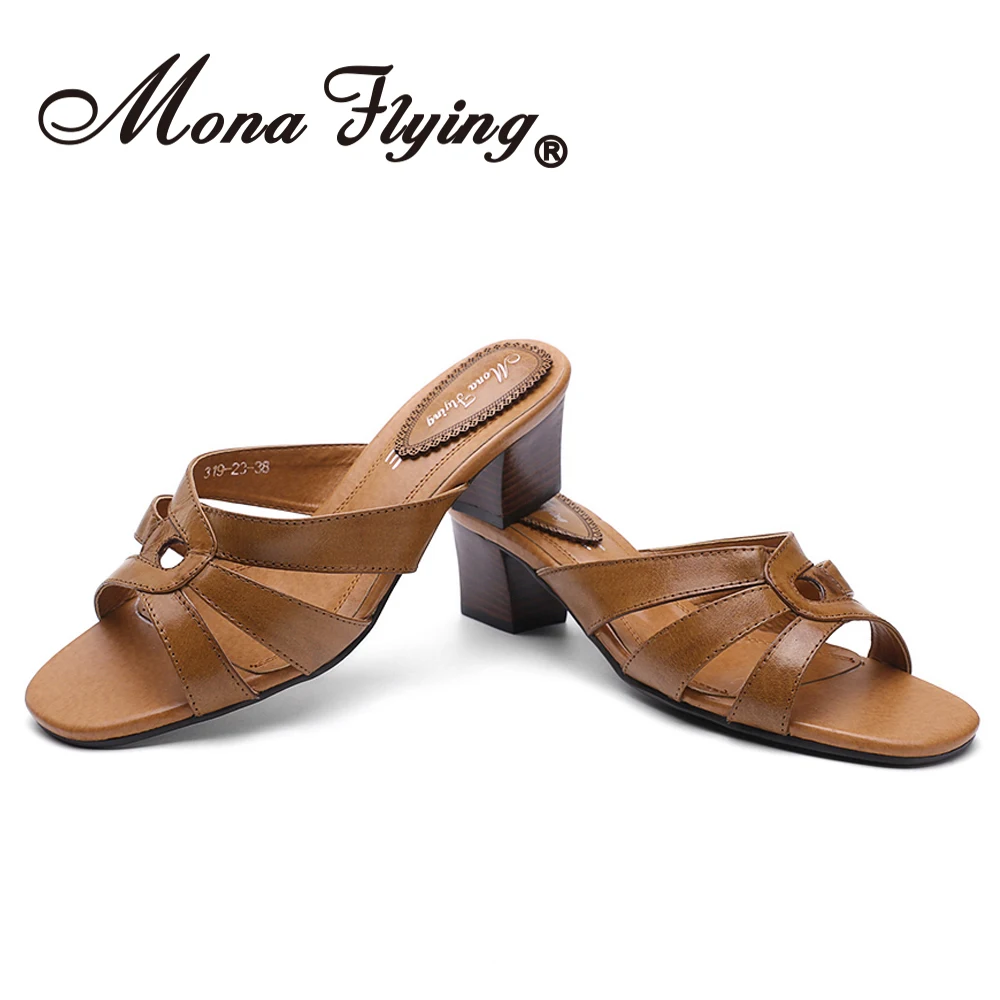 Mona Flying Women's Genuine Leather Block Heel Sandals Casual High Heel Sexy Open Toe Slide Slippers for Women 2021 New 319-23
Mona Flying Women's Genuine Leather Block Heel Sandals Casual High Heel Sexy Open Toe Slide Slippers for Women 2021 New 319-23