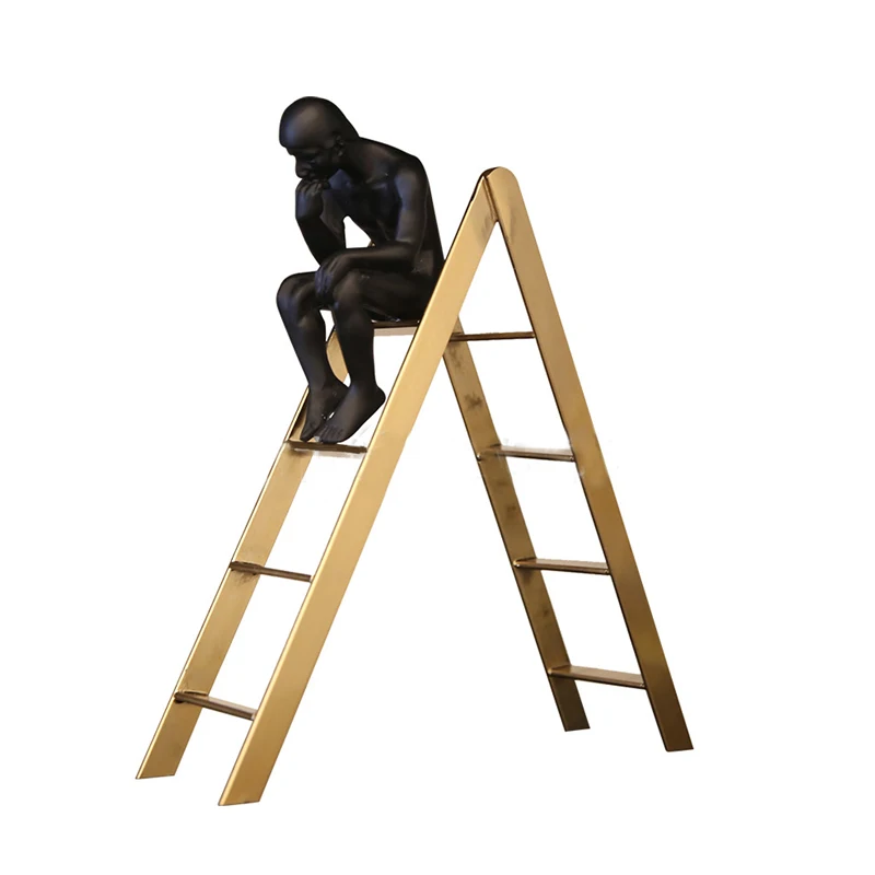 Auguste Rodin Thinker Sculpture Cute Thinker on The Stairs Window Display Bookshelf Classical Home Decoration Black Man Metal
Auguste Rodin Thinker Sculpture Cute Thinker on The Stairs Window Display Bookshelf Classical Home Decoration Black Man Metal