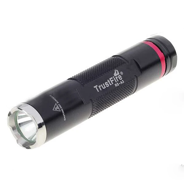 High-strength TrustFire R5-A3 Cree XP-G-R5 3-Mode 230-Lumen Memory LED Flashlight (1*AA Battery)
High-strength TrustFire R5-A3 Cree XP-G-R5 3-Mode 230-Lumen Memory LED Flashlight (1*AA Battery)