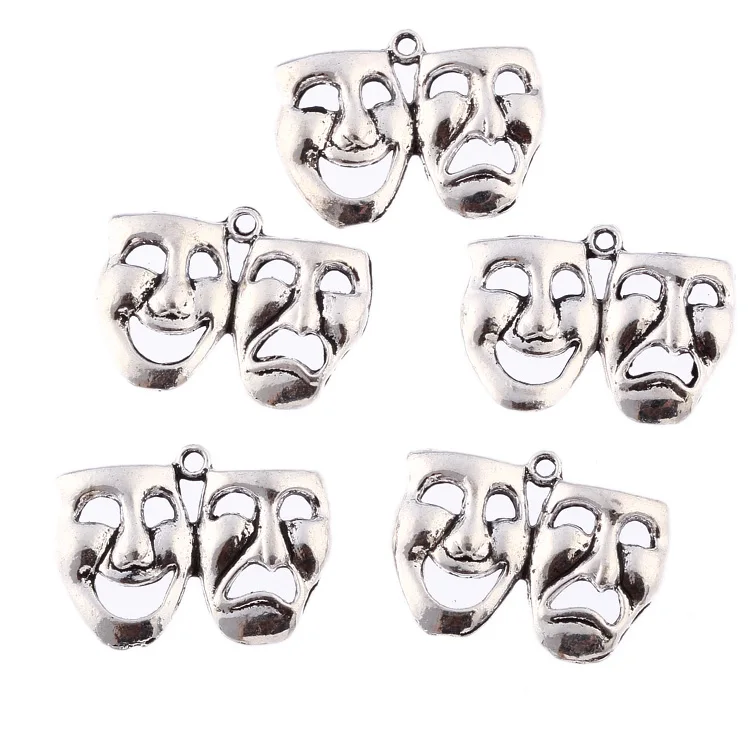 30pcs 32*20mm mask theatre comedy tragedy art Tibetan Silver Bead charms Pendants fit bracelet For Women Men New Year Gift
30pcs 32*20mm mask theatre comedy tragedy art Tibetan Silver Bead charms Pendants fit bracelet For Women Men New Year Gift