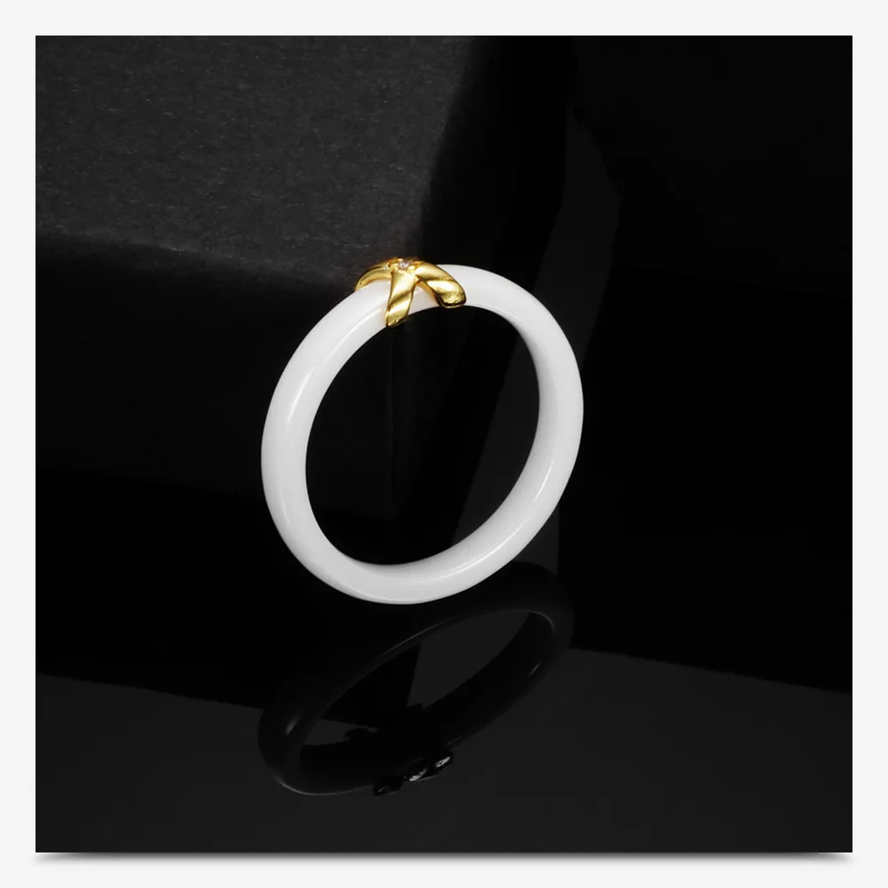 Fashion White Ceramic Rings For Womens Gold Color X design Ring Wedding Jewelry Dropshipping
Fashion White Ceramic Rings For Womens Gold Color X design Ring Wedding Jewelry Dropshipping