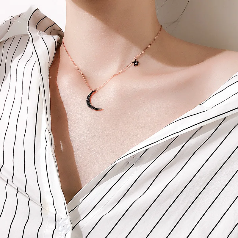 

MIARA.L South Korea east gate star moon necklace ins cool wind personality web celebrity moon clavicle chain simple versatile