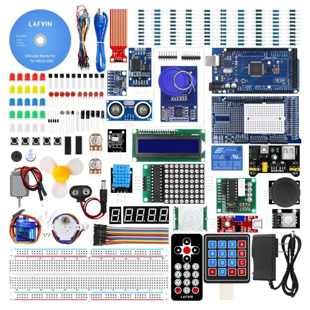 Полный стартовый набор для проекта Mega 2560, включая LCD1602 IIC, ультразвуковой датчик для Arduino с обучающим руководством, 10 компл./лот
Полный стартовый набор для проекта Mega 2560, включая LCD1602 IIC, ультразвуковой датчик для Arduino с обучающим руководством, 10 компл./лот