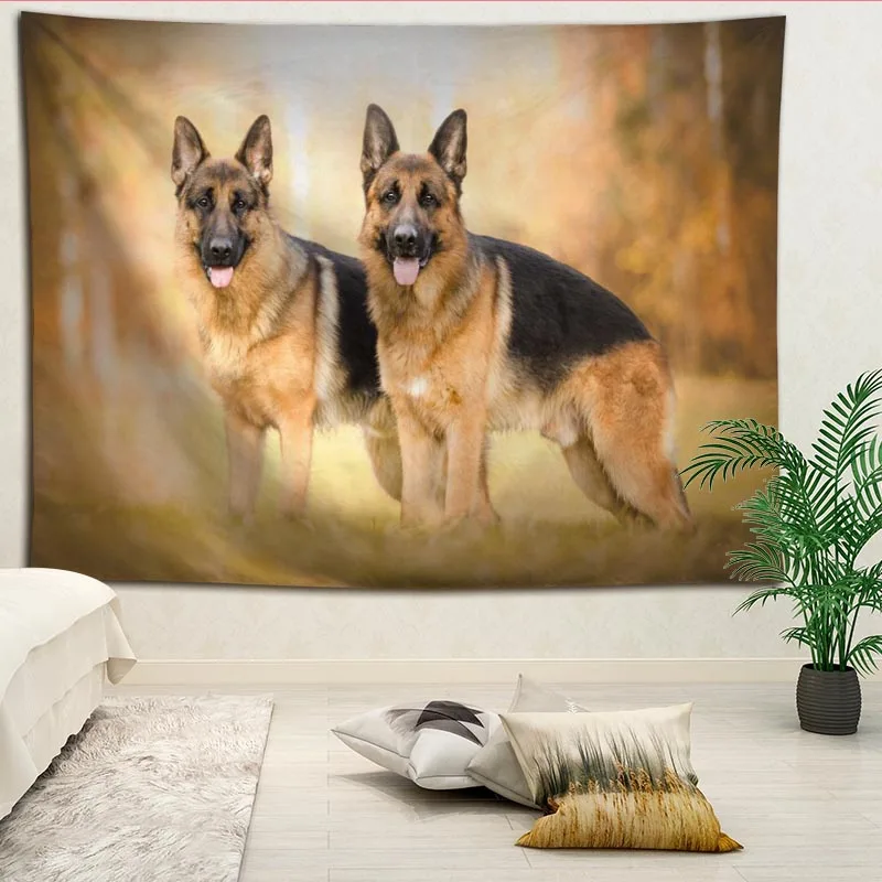 Custom German Shepherd printed Background cloth wall covering room bedside cloth modern large painting Nordic fabric tapestry
Custom German Shepherd printed Background cloth wall covering room bedside cloth modern large painting Nordic fabric tapestry