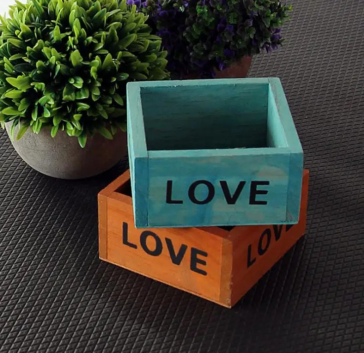 Retro Flower Pots Succulent Plant Box Square Mini Jewelry Storage Boxes LOVE Letter Wooden Garden Pot High Quality SN1990
Retro Flower Pots Succulent Plant Box Square Mini Jewelry Storage Boxes LOVE Letter Wooden Garden Pot High Quality SN1990