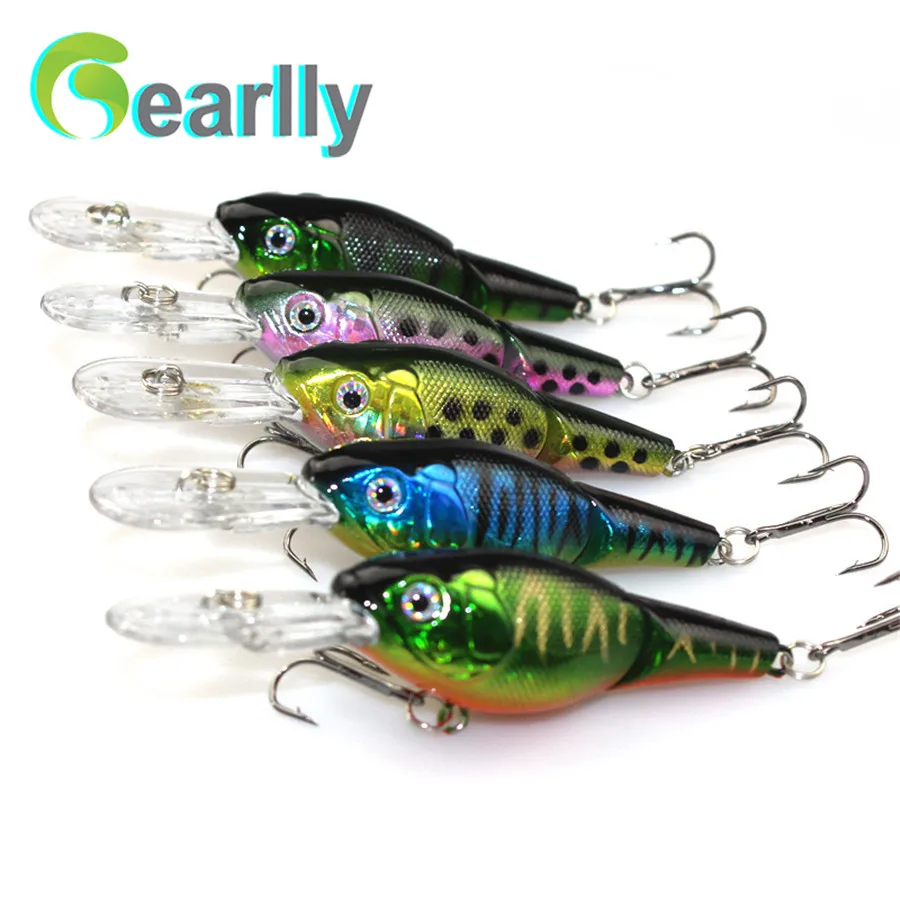 5 PCS/Lot 90mm 10.6g 2-Sections Crank Artificial Fishing Bait Fishing Lures with Hooks Hard Wobblers
5 PCS/Lot 90mm 10.6g 2-Sections Crank Artificial Fishing Bait Fishing Lures with Hooks Hard Wobblers