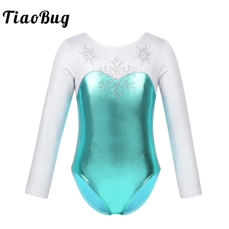 TiaoBug Children Long Sleeve Shiny Metallic Rhinestone Snowflake Girls Skating Ballet Gymnastics Leotard Kids Sports Dance Wear
TiaoBug Children Long Sleeve Shiny Metallic Rhinestone Snowflake Girls Skating Ballet Gymnastics Leotard Kids Sports Dance Wear