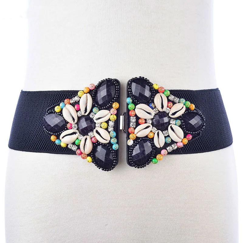 2018 New Women Ladies Elastic Belt Rhinestone Shell Leather Black Stretchy Wide Waistband Fashion Girls Elastic Waist Belt
2018 New Women Ladies Elastic Belt Rhinestone Shell Leather Black Stretchy Wide Waistband Fashion Girls Elastic Waist Belt