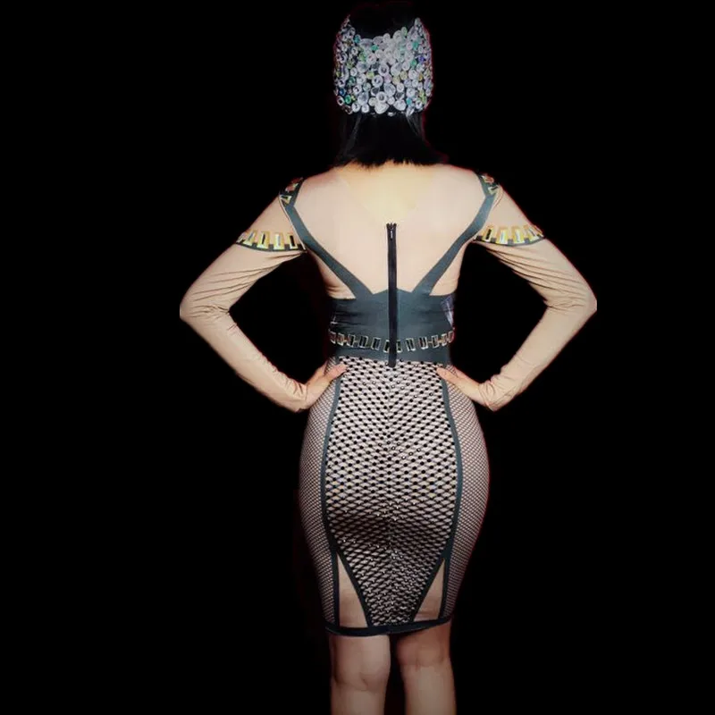 Women Stage Performance Sexy Short Dress Fashion Dance Costumes Stretch Skinny Dress Women Mesh Slim Singer Dancer Dress
Women Stage Performance Sexy Short Dress Fashion Dance Costumes Stretch Skinny Dress Women Mesh Slim Singer Dancer Dress