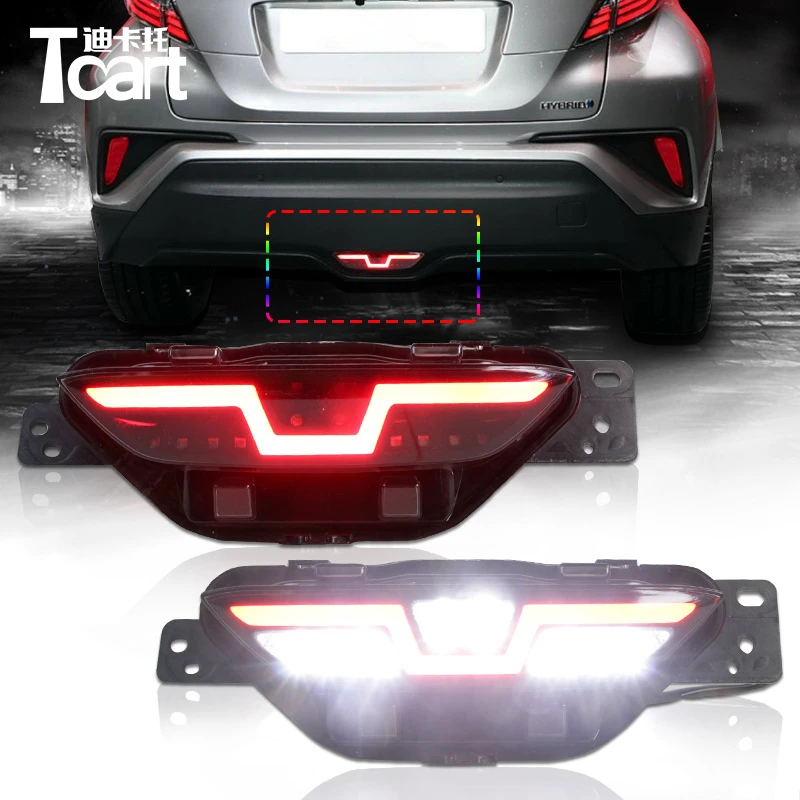 Tcart DRL светодиодный задний бампер свет для Тойота ЦР C HR 2017 2018 Автомобильный стоп