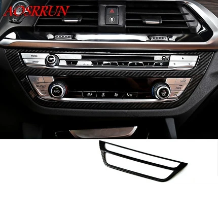 car styling ABS Carbon fiber Interior Control CD Panel Cover Trim Accessories FIT For BMW X3 G01 2017 2018 2019 1pcs/lot | Автомобили и
