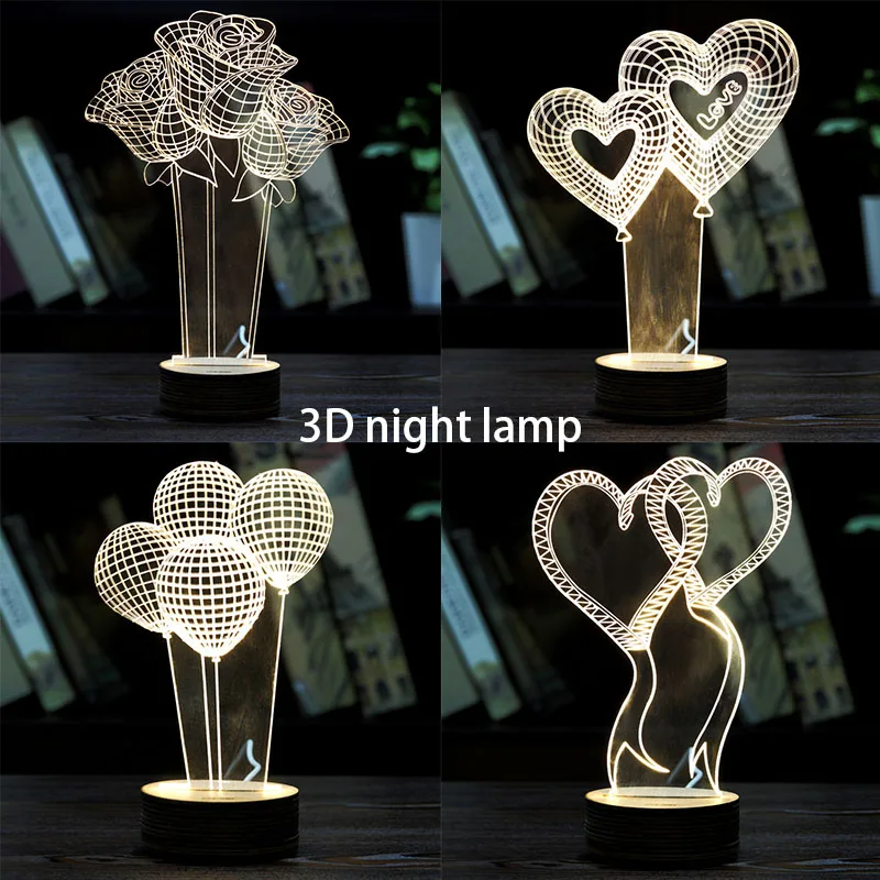 3D Visual Bulb Optical Illusion Colorful Led Lamp Touch Romantic Holiday Night Light Love Heart Wedding Valentine Day Gift
3D Visual Bulb Optical Illusion Colorful Led Lamp Touch Romantic Holiday Night Light Love Heart Wedding Valentine Day Gift