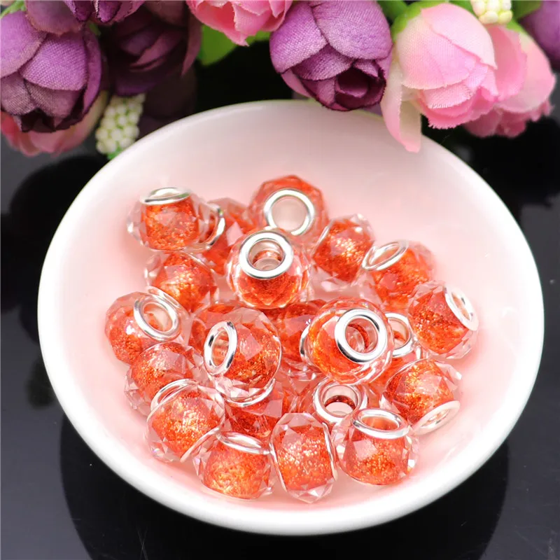 10Pcs Cut Faceted Glitter Powder Round 5mm Big Hole Crystal Spacer Glass Beads Charms fit for Pandora Bracelet Necklace Jewelry
10Pcs Cut Faceted Glitter Powder Round 5mm Big Hole Crystal Spacer Glass Beads Charms fit for Pandora Bracelet Necklace Jewelry