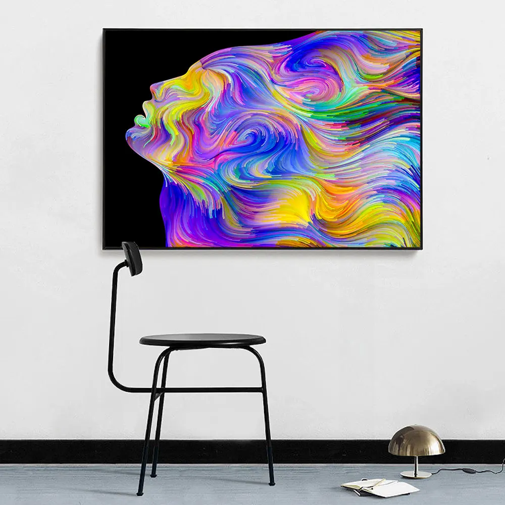 CHENFART Colorful Woman Hair Abstract Wall Art Oil Painting Canvas Pictures for Living Room Poster Modern Paintings Home Decor
CHENFART Colorful Woman Hair Abstract Wall Art Oil Painting Canvas Pictures for Living Room Poster Modern Paintings Home Decor