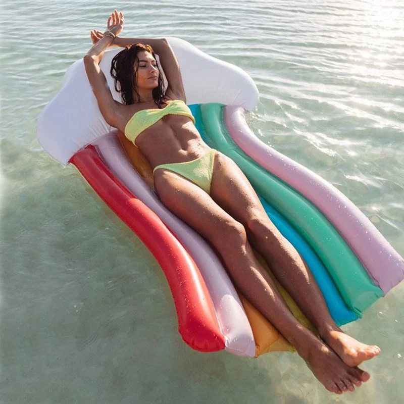 PVC Inflatable Rainbow Floating Row Swimming Pool Float Giant Lounge Summer Party Beach Holiday for Adult and Kids Party Decor
PVC Inflatable Rainbow Floating Row Swimming Pool Float Giant Lounge Summer Party Beach Holiday for Adult and Kids Party Decor